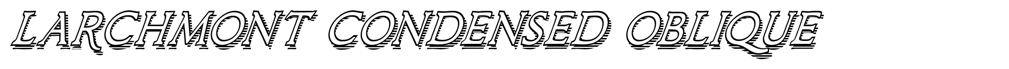 Larchmont Condensed Oblique image